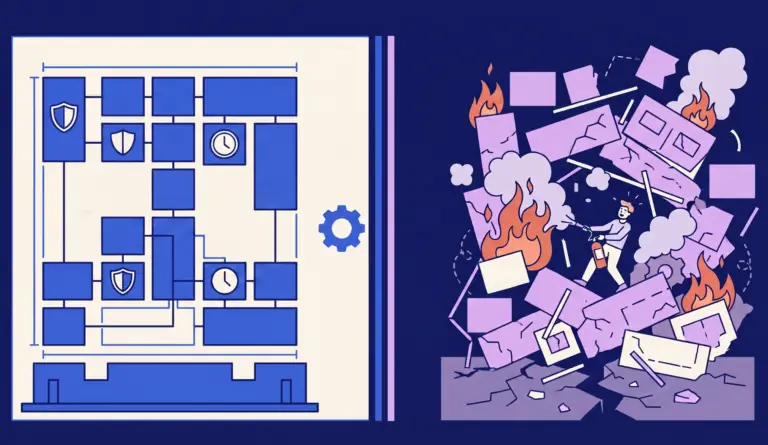 Illustration of a deliberate, structured framework where distinct pieces are intentionally placed, symbolizing strategic responsibility.